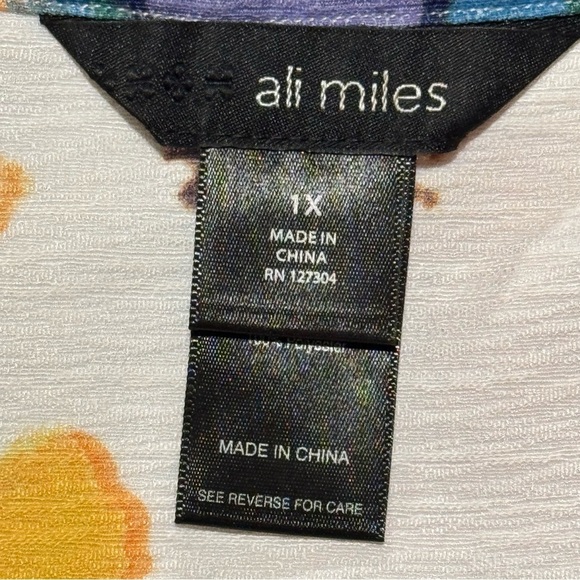 Ali Miles 1X Art To Wear Multi Colored Stand Up Collar Jacket Button Artisan - Picture 3 of 6